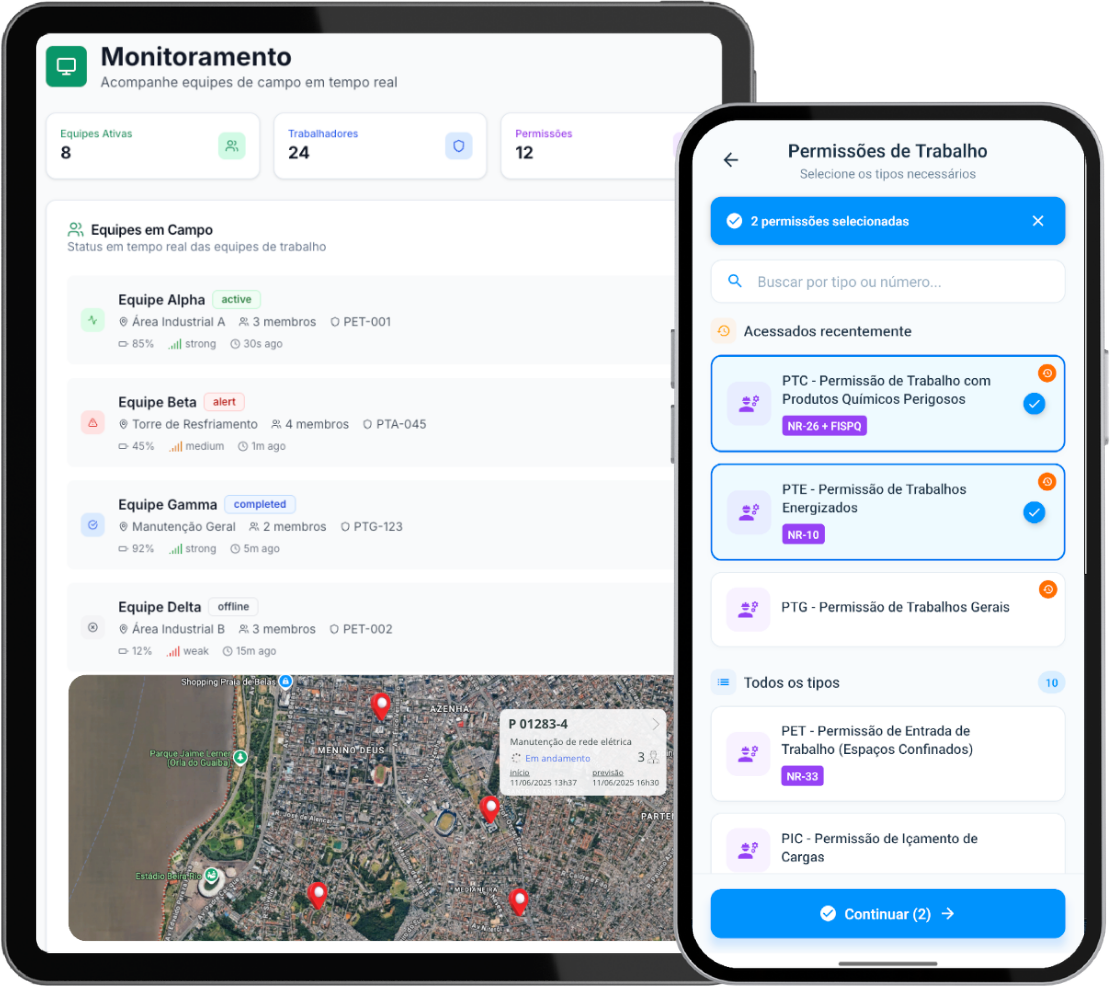 e-Seg — Monitoramento e Permissões